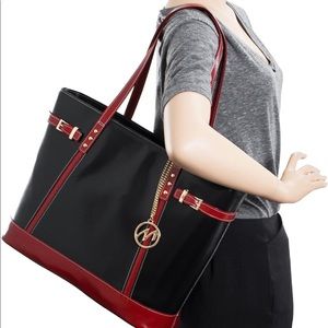 McKlein Serafina Leather Ladies Tote with Tablet Pocket